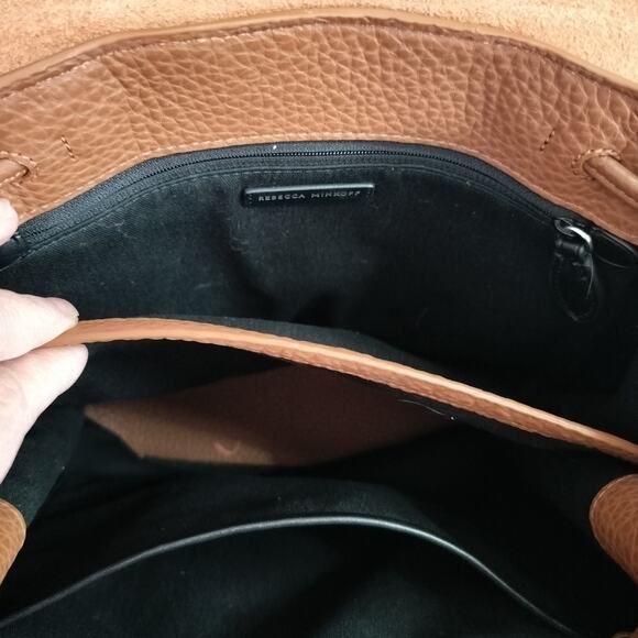 4755) Rebecca Minkoff Darren Signature Leather Backpack in Tobacco color - Picture 9 of 13